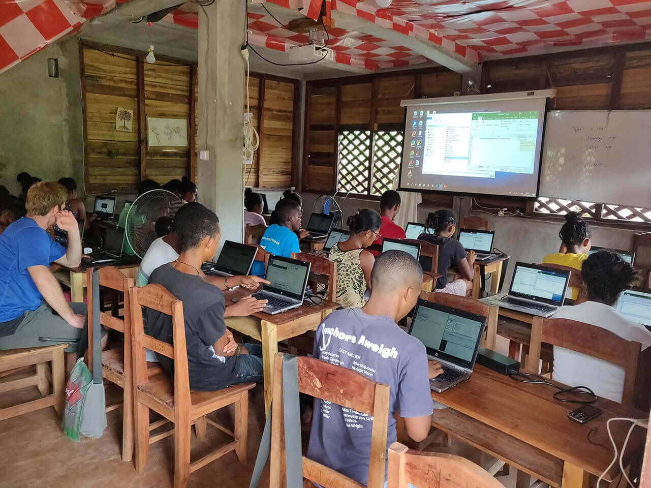 Students hard at work in the classroom